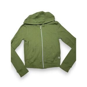 Calvin Klein Waffle Knit Lightweight Green Zip up Jacket Size Small